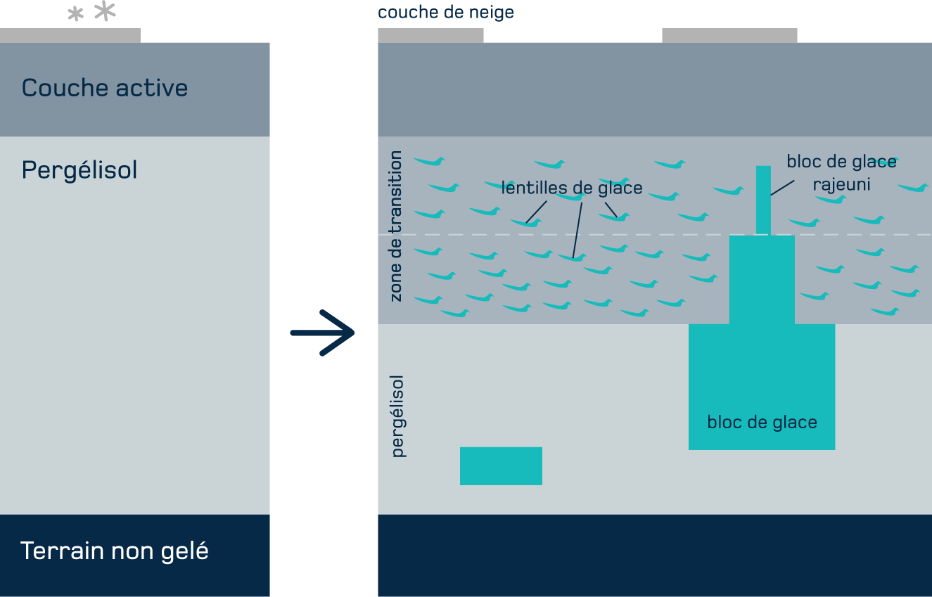 infographie dégel pergélisol